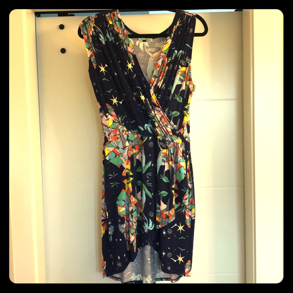 Aquarius dress w/fun print - M